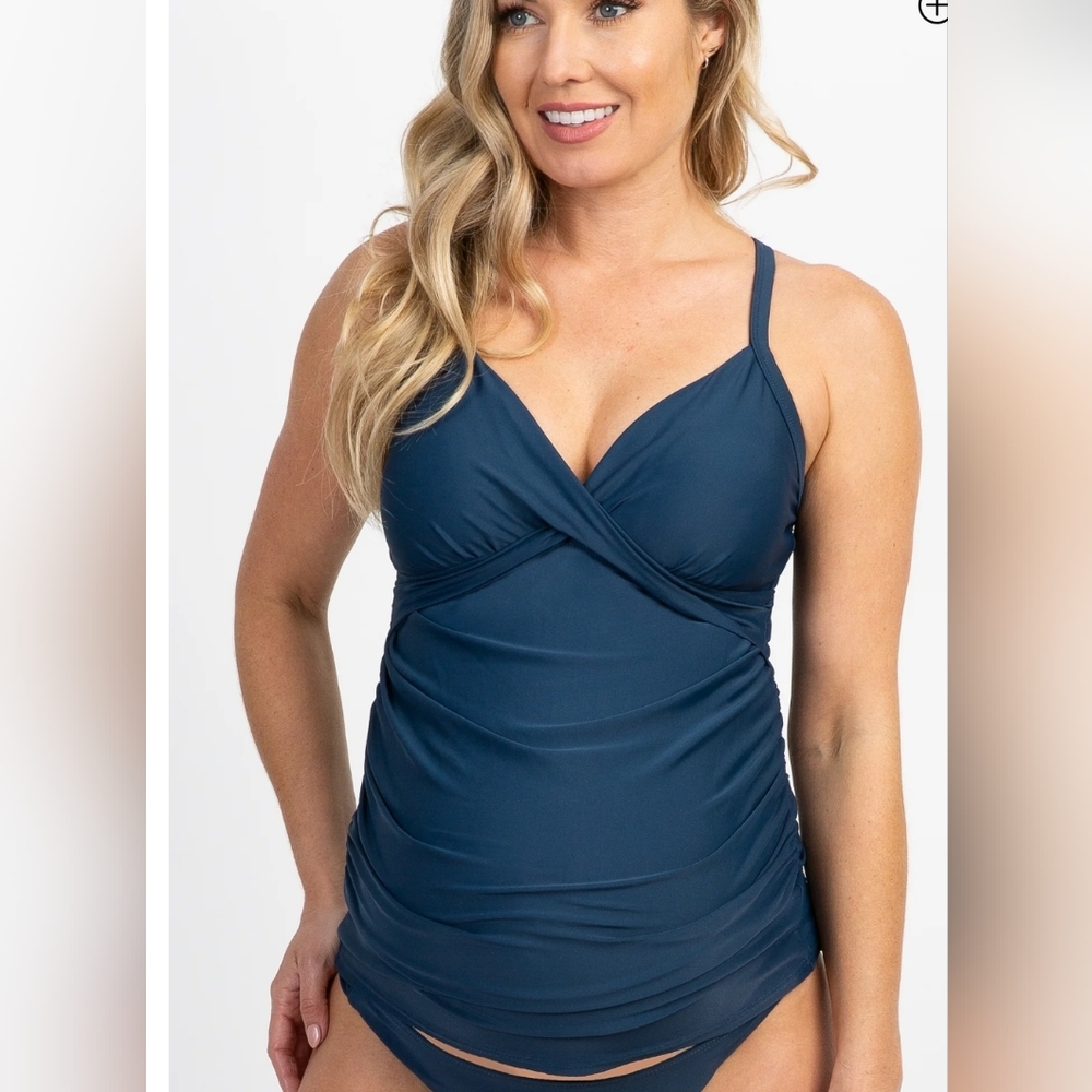Pinkblush Maternity Tankini Top Triangle Faux Wrap